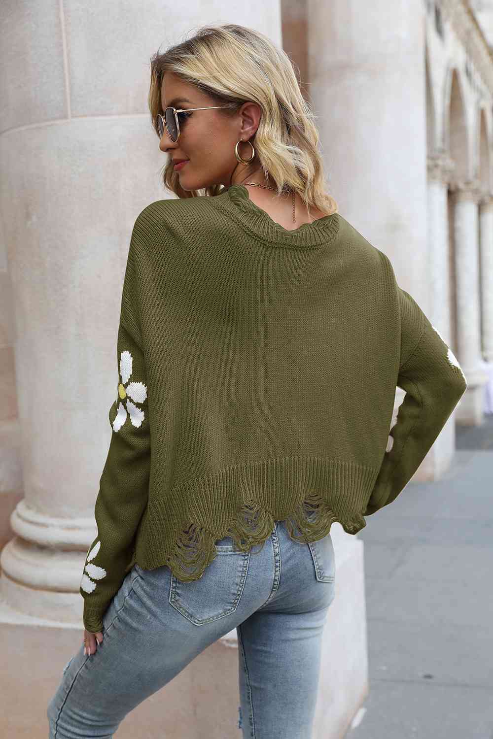 Stilla | Distressed Langærmet Sweater