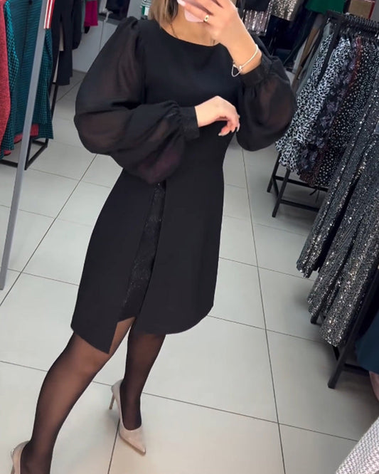 Stilla |Elegant Festkjole Med Rund Halsudskæring