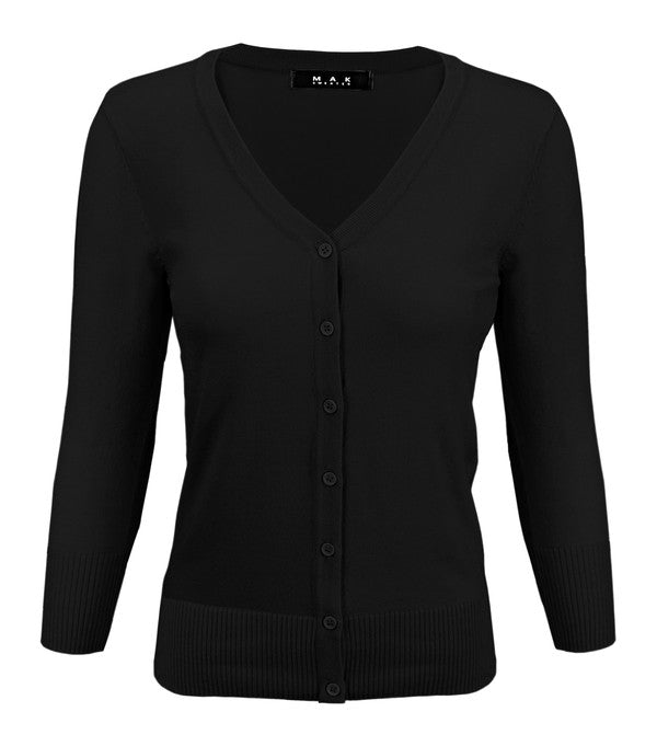 Stilla | Hals Knapnede Strik Cardigan Sweater
