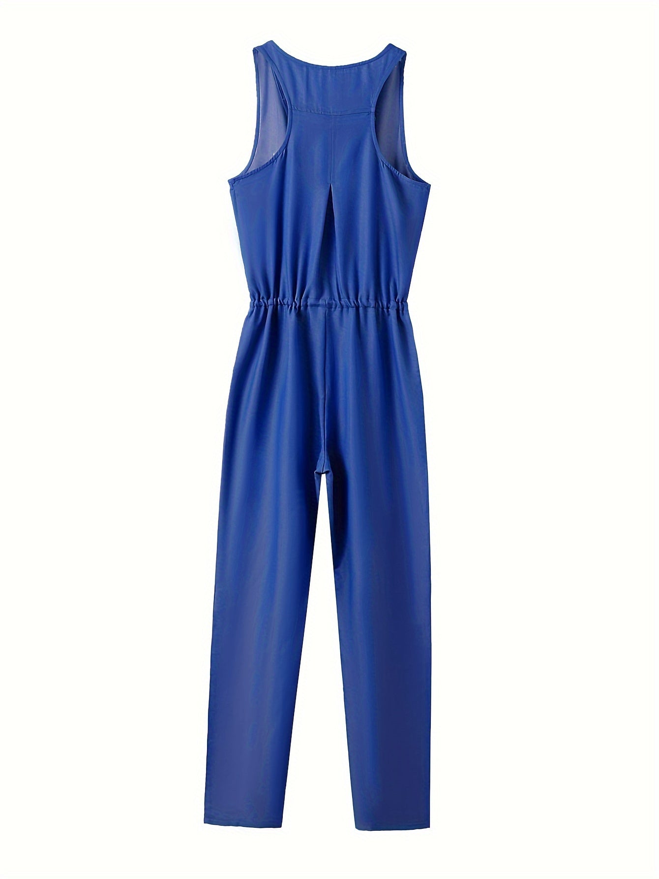 Stilla | Denim Jumpsuit Med Lynlås Foran Og Linning