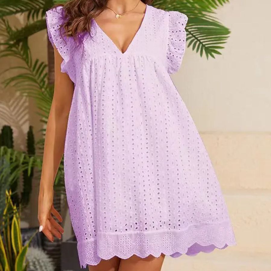 Stilla | Sommerkjole i Blonder med Indbyggede Shorts