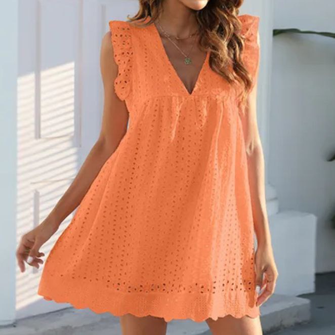 Stilla | Sommerkjole i Blonder med Indbyggede Shorts