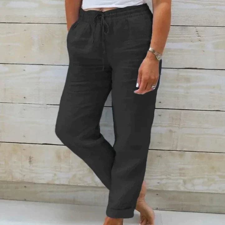 Stilla | Cotton Sommerbukser Med Elastisk Livrem