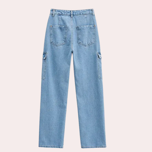 Stilla | Denim Cargo Bukser til Kvinder