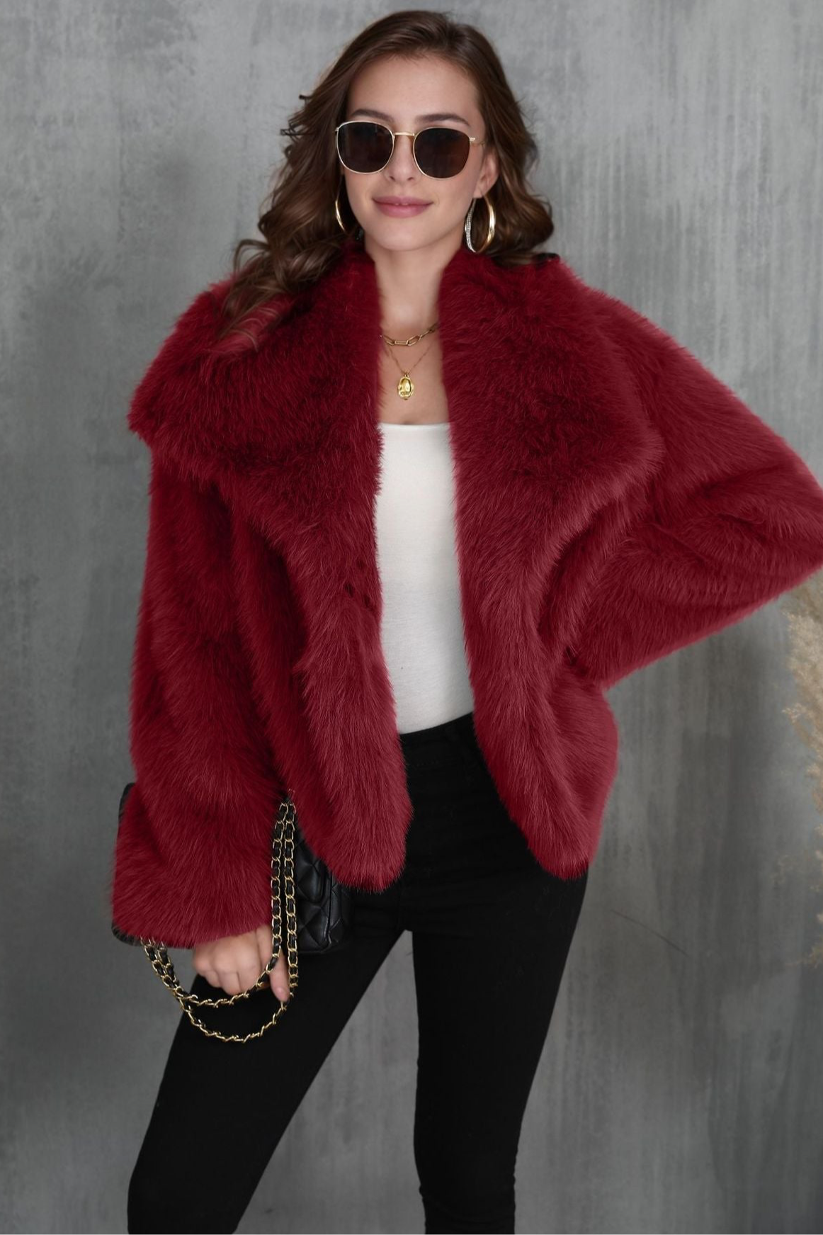 Stilla | Fashionable Fluffy Plush Fox Fur Coat