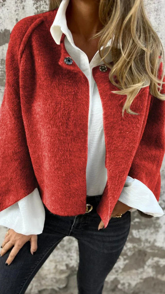Stilla | Elegant Kort Strikjakke Til Alsidige Outfits