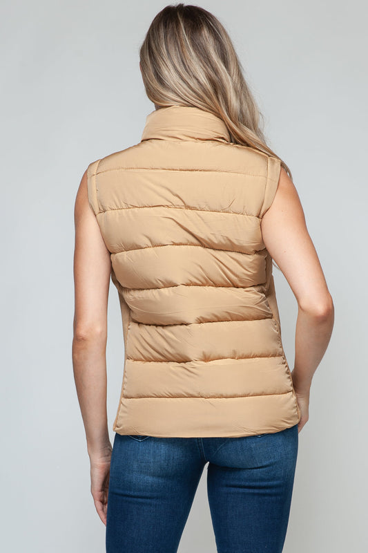 Stilla | Zip Up Turtleneck Vest med Lommer
