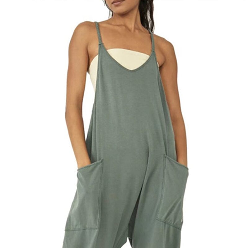 Stilla | Den Perfekte Minimalistiske Jumpsuit Med Lommer Og V-udskæring