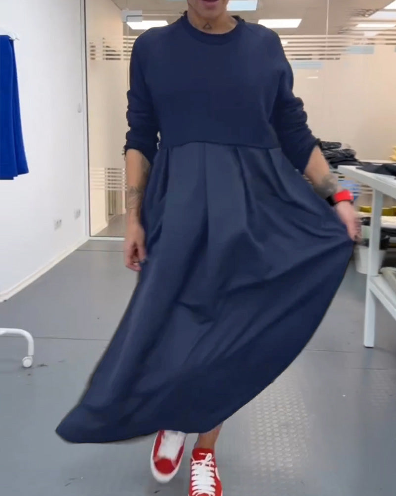 Stilla | Casual Poplin Kjole Med Brede Ærmer