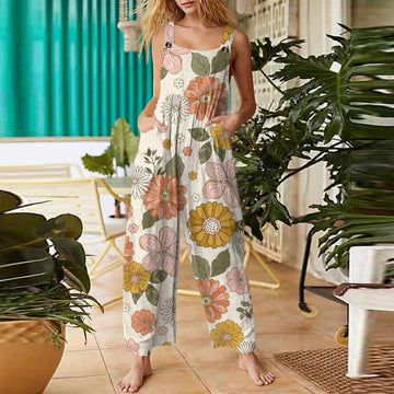 Stilla | Jumpsuit med blomstermønster til kvinder