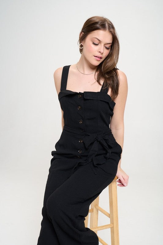 Stilla | Justerbar Strop Knapp Ned Jumpsuit