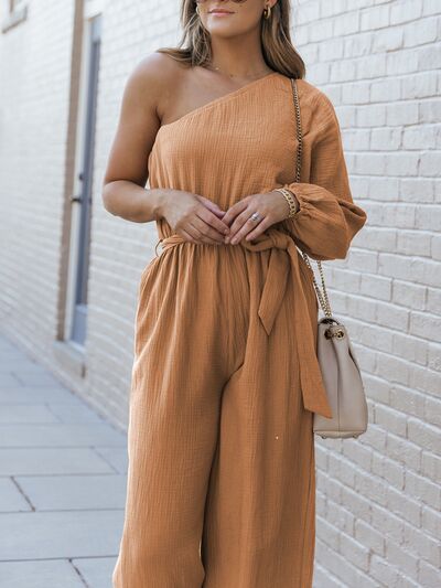 Stilla | Enkelt Skulder Binding-i-talje Jumpsuit