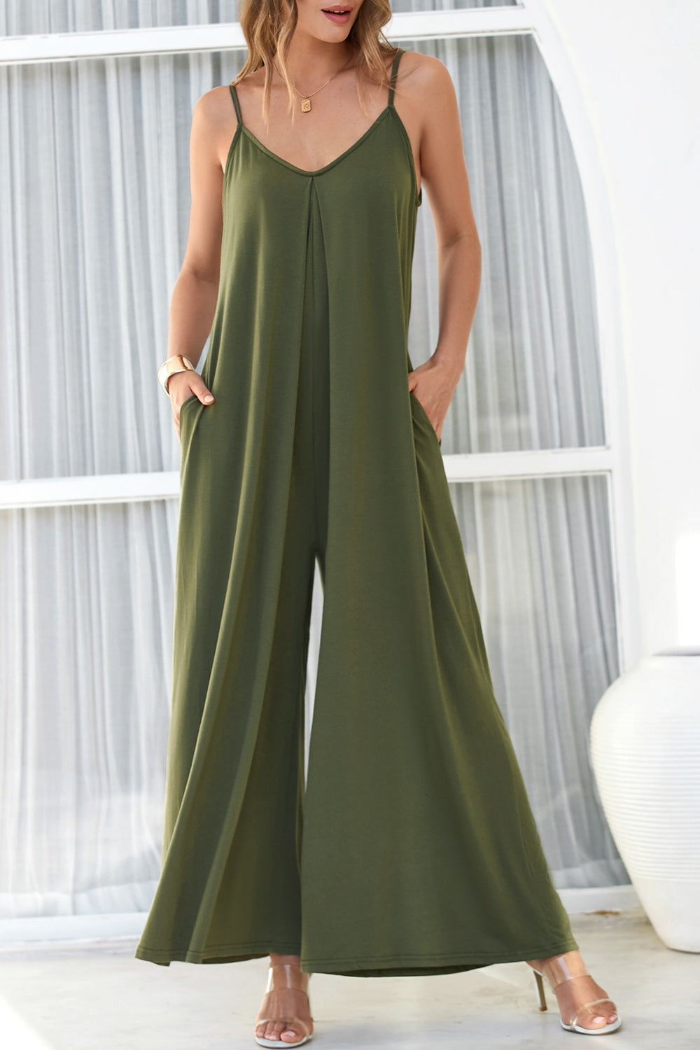 Stilla | Hals Spaghetti Strop Jumpsuit