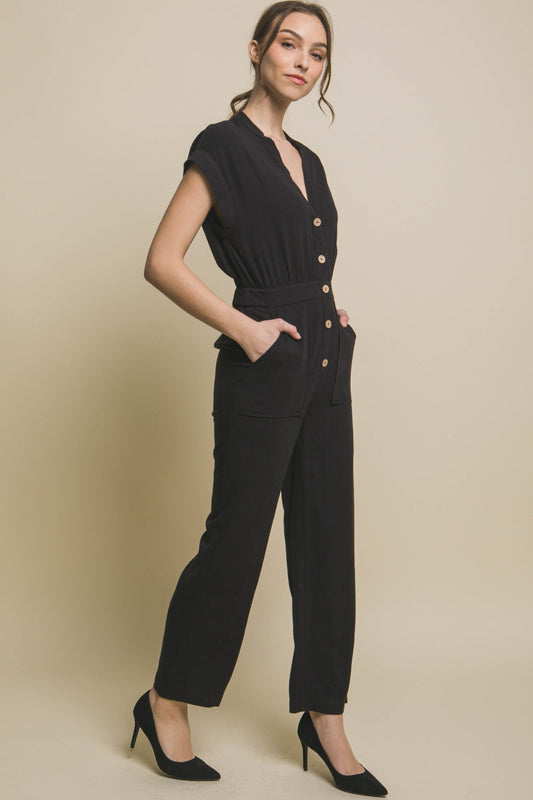 Stilla | Tree Knap Op Foran Lomme Jumpsuit