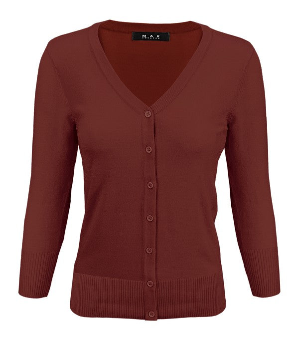 Stilla | Hals Knapnede Strik Cardigan Sweater