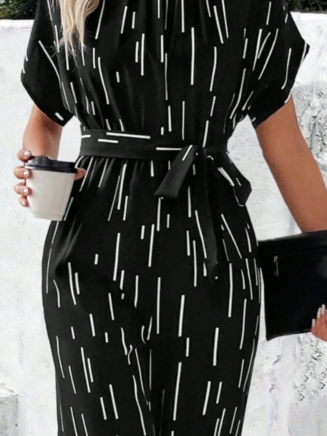 Stilla | Printet Mock Neck Bred Ben Jumpsuit