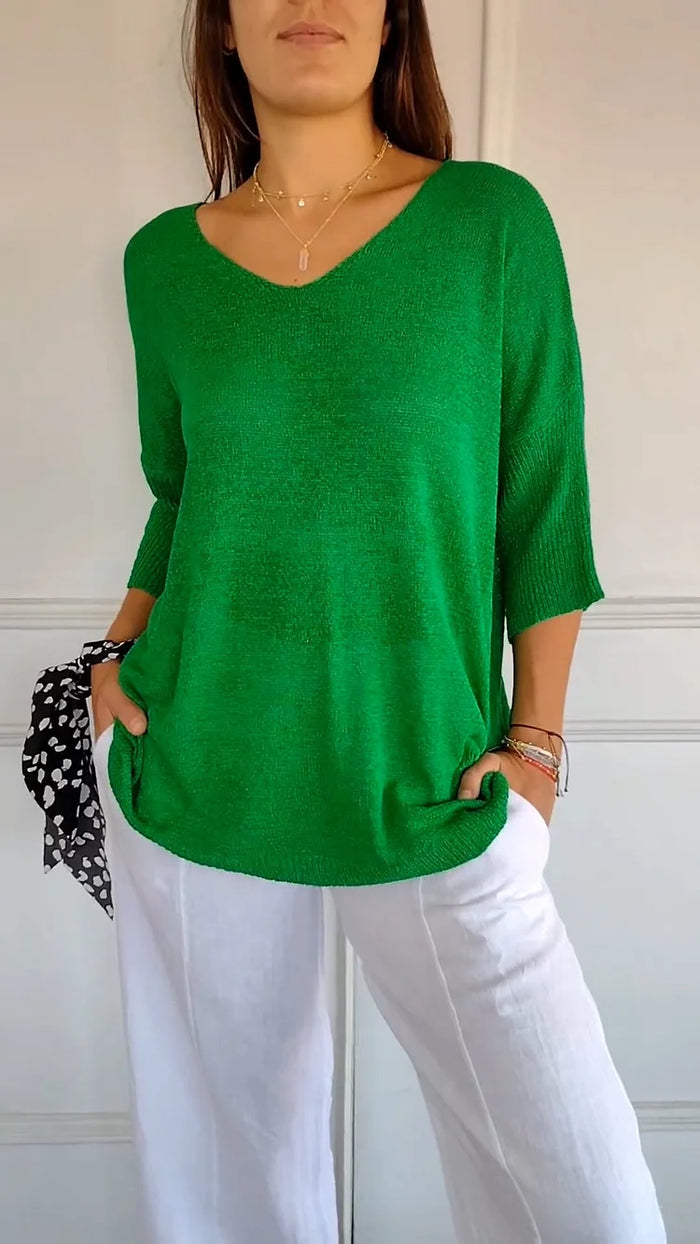 Stilla | Behagelig V-hals Strikket Tank Top