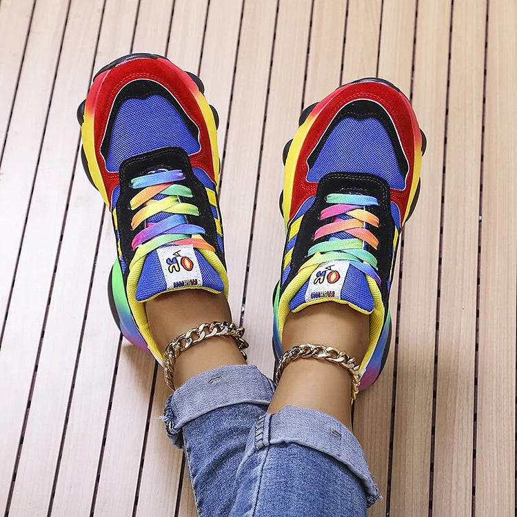 Stilla | Stilfulde Regnbue Sneakers