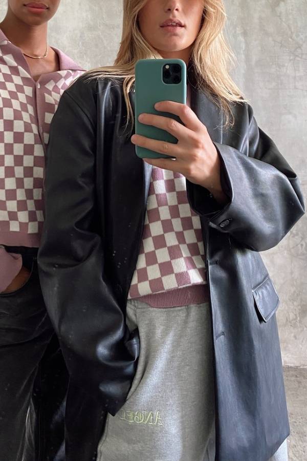 Stilla | Bershka Oversized Blazer I Kunstlæder