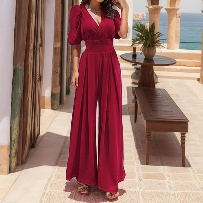 Stilla | Elegant Puff-ærme Jumpsuit