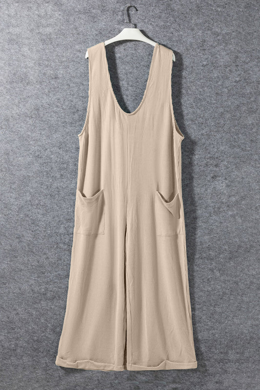 Stilla | V-hals Bred Ben Jumpsuit Med Lommer