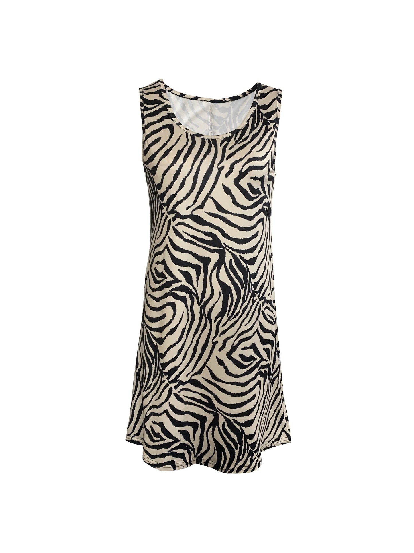 Stilla | Sukienka Uden Ærmer Zebra Sommerskirt A-Line