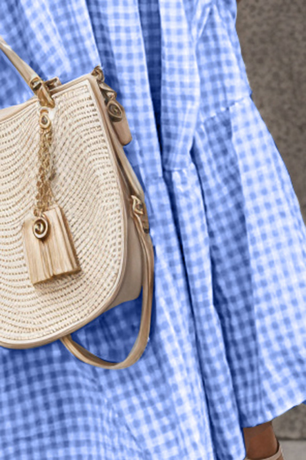 Stilla | Str. Smocked Ruffled Plaid Ruffle Hem Kjole