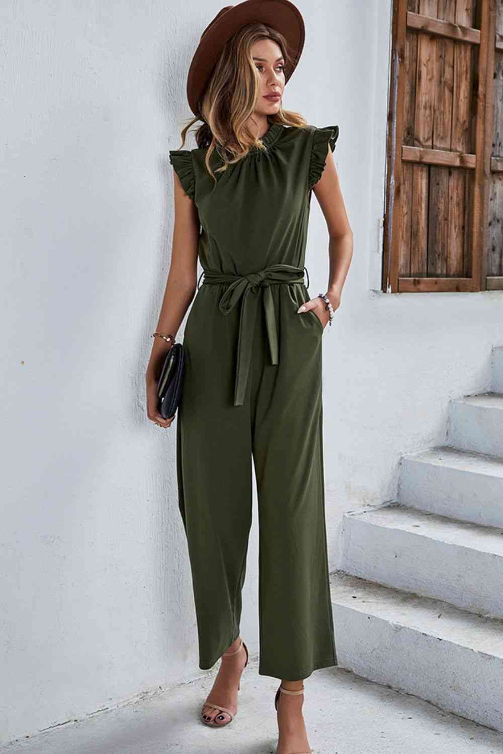 Stilla | Ærme Tie Talje Jumpsuit