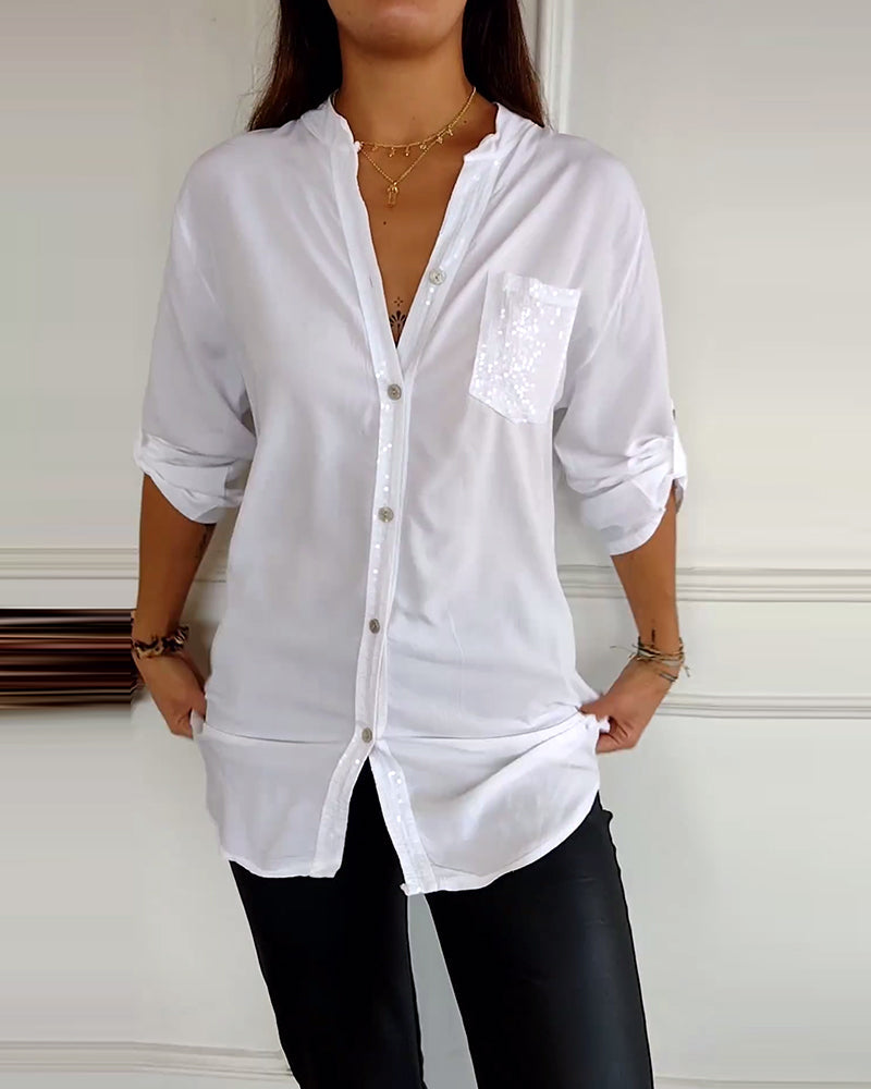 Stilla | Stilfuld Bluse med Glimmer Ikke specificeret Elegant & Strålende
