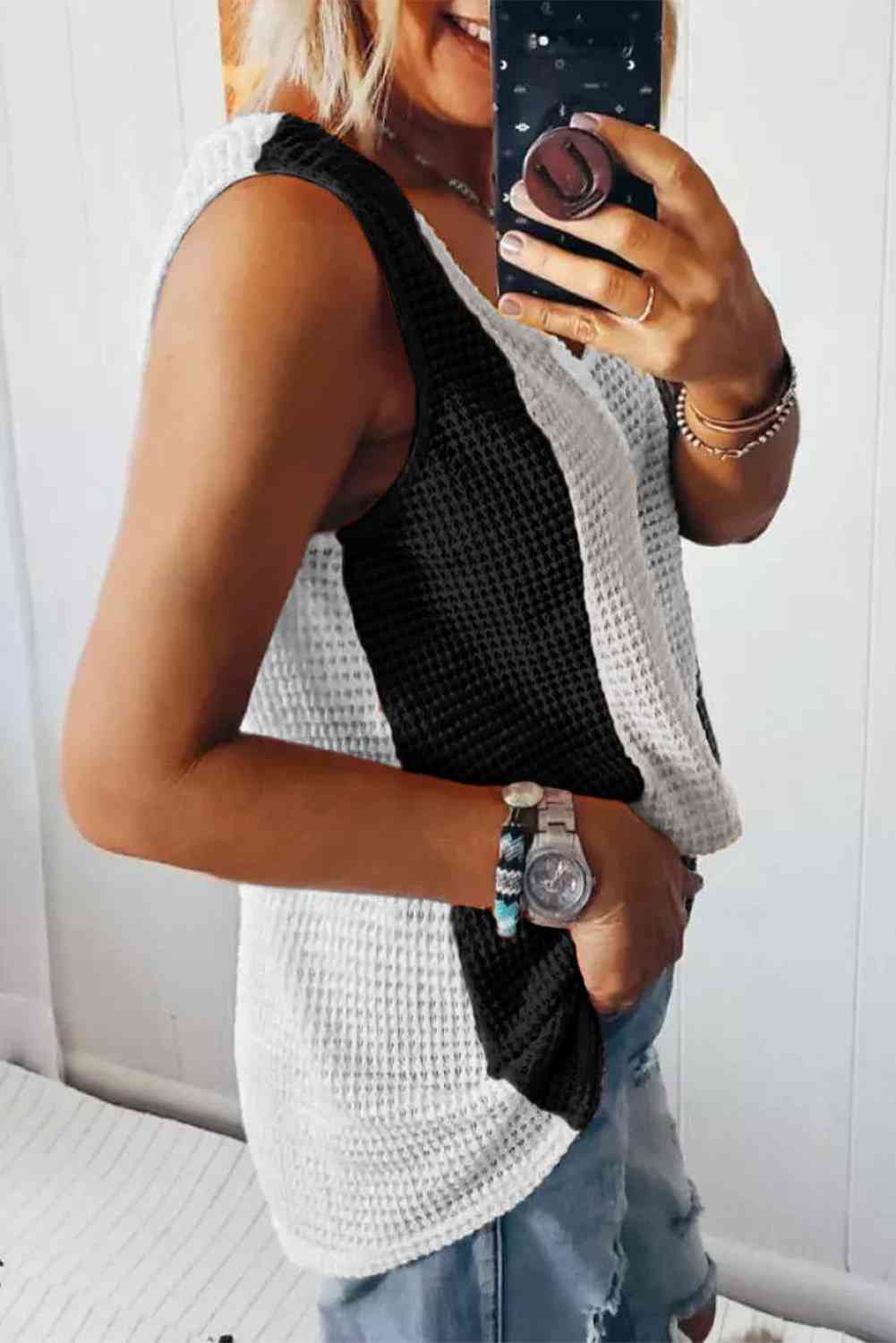 Stilla | Block V-hals Tanktop