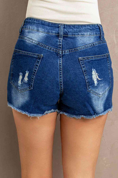 Stilla | Blonde Slidte Denim Shorts