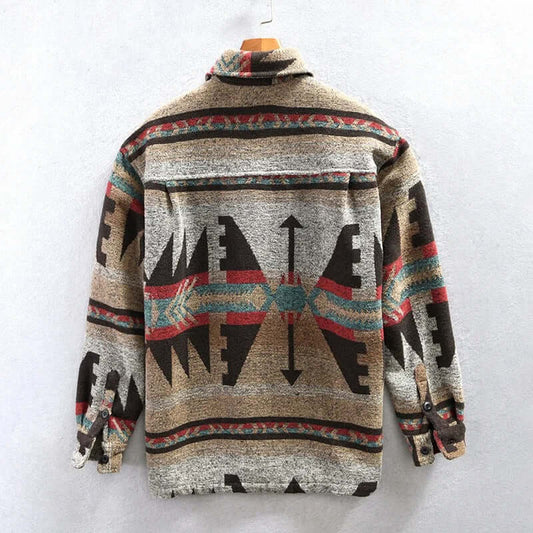 Stilla | Sydvestlig Aztec-tryk Shirtjakke