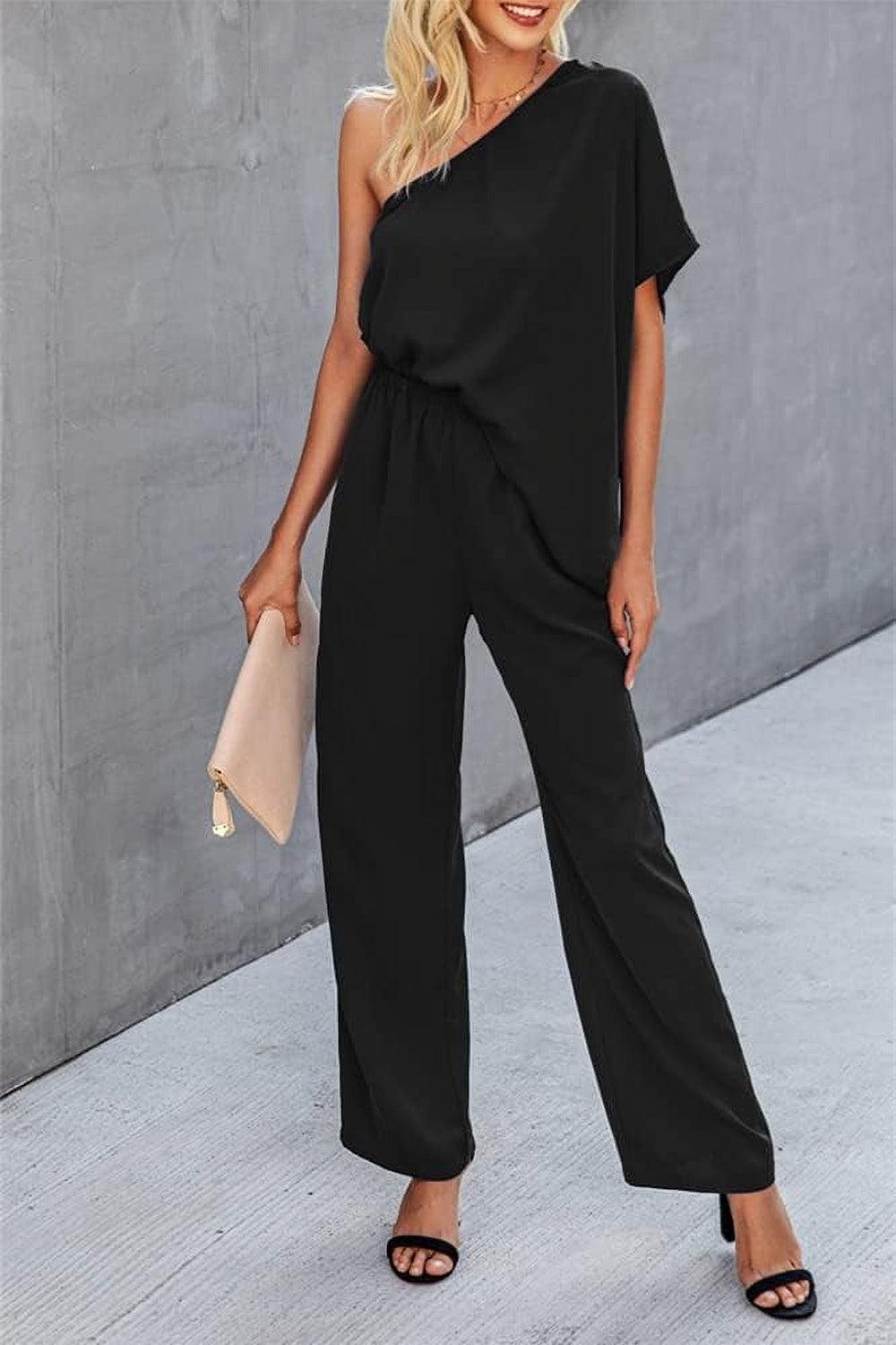 Stilla | Skulder Kort Ærme Jumpsuit