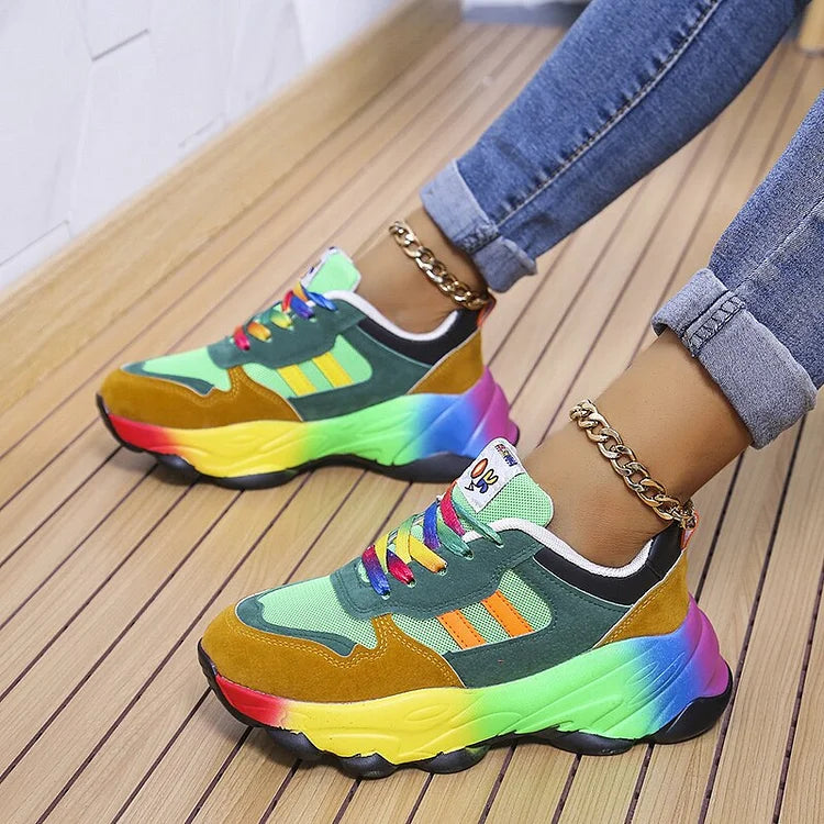 Stilla | Stilfulde Regnbue Sneakers