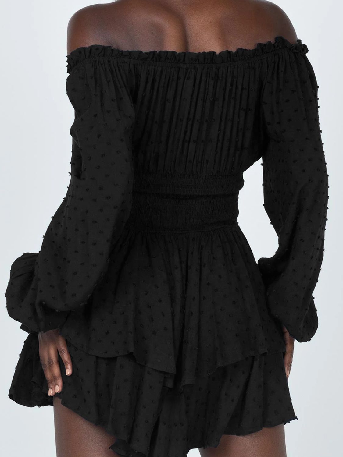 Stilla | Skulder Smocked Talje Romper