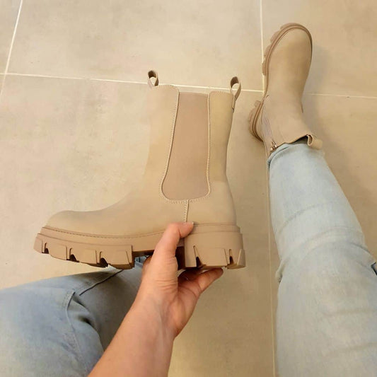 Stilla | Boots Romi Beige Elegant og Komfortabel Støvler Ideel Til Hverdag