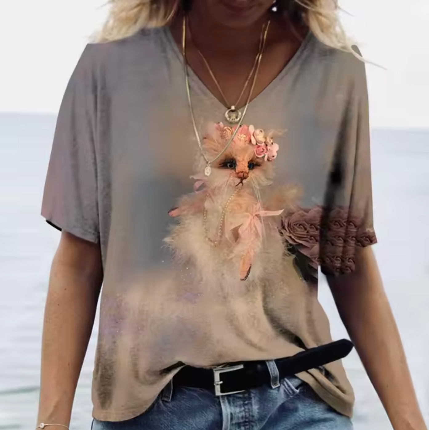 Stilla | Farverige T-shirts med kanintryk