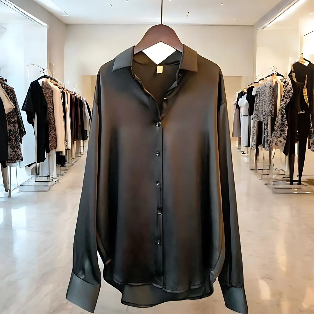 Stilla | Glat Satin Skjorte