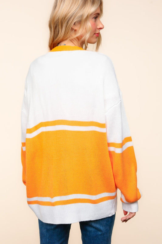 Stilla | V Hals Knap Ned Bogstav Patches Cardigan