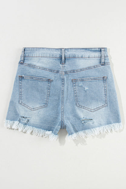 Stilla | Raw Hem Denim Shorts