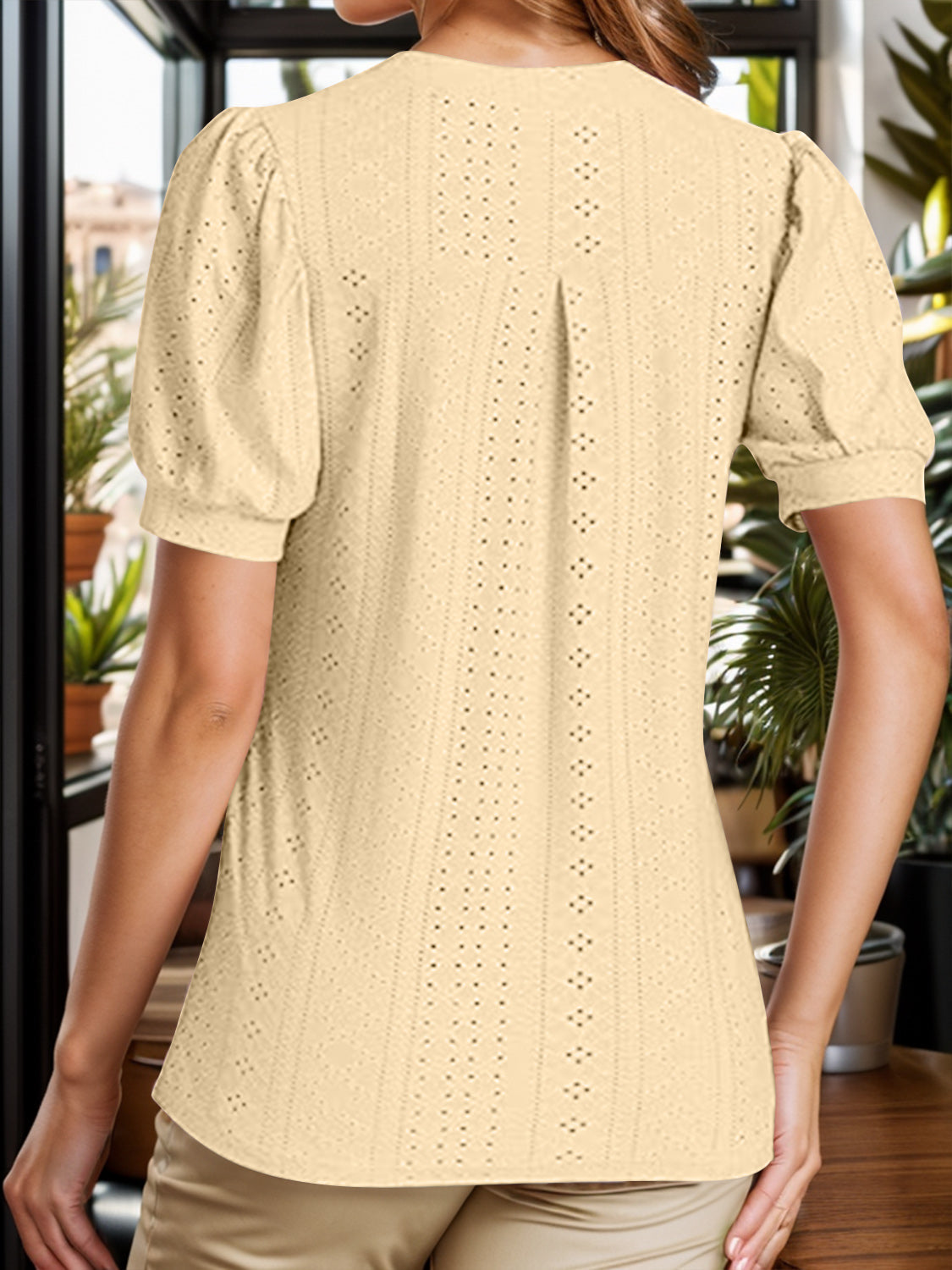 Stilla | Notched Kortærmet Bluse