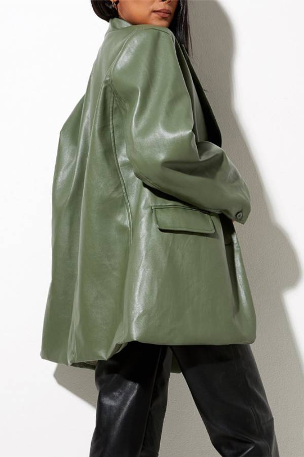 Stilla | Bershka Oversized Blazer I Kunstlæder