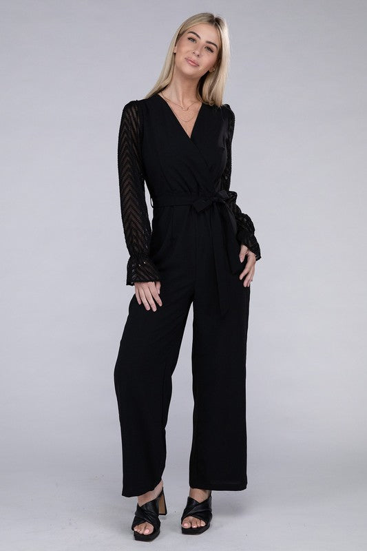 Stilla | Ærme Og Bred Ben Jumpsuit
