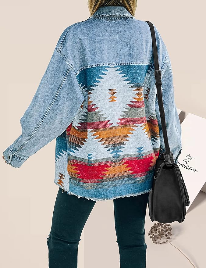 Stilla | Distressed Denim Årgang Jakke