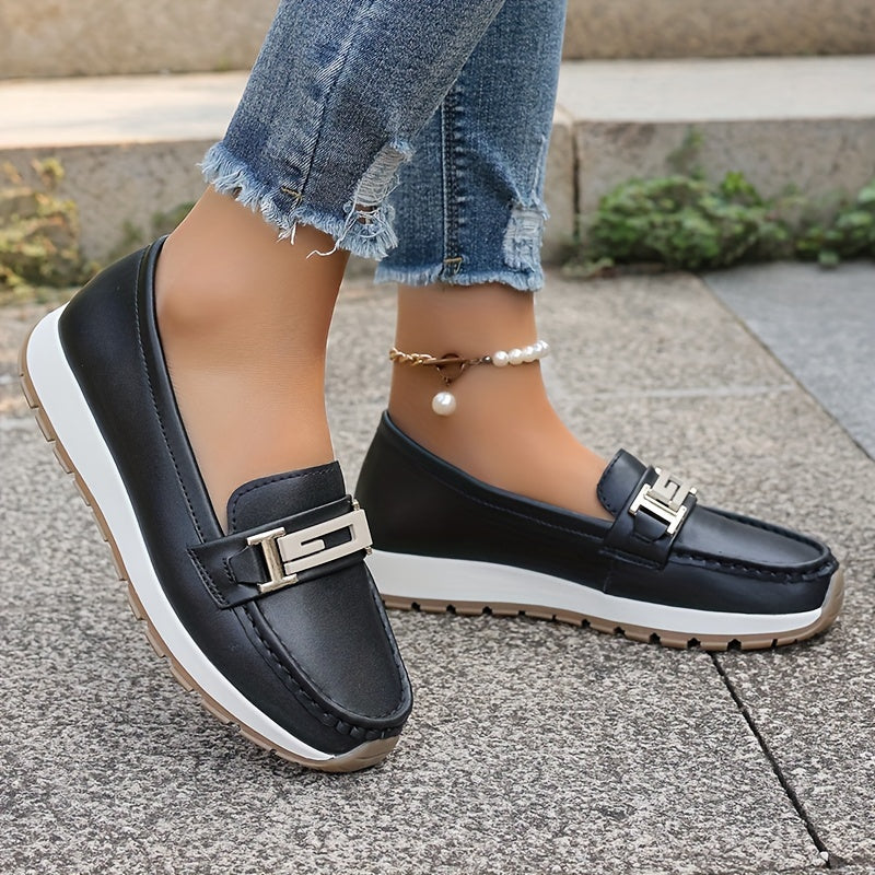 Stilla | Dame Loafers Med Metal Spænde