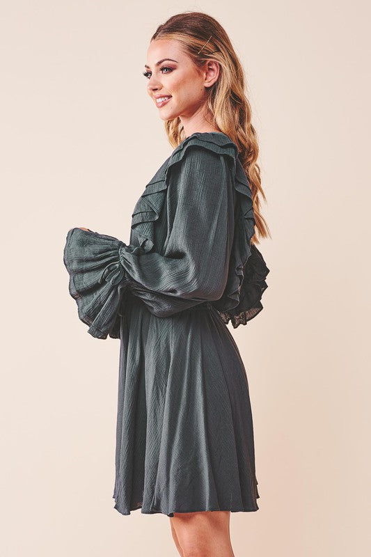 Stilla | Surplice Bundet Mini Kjole