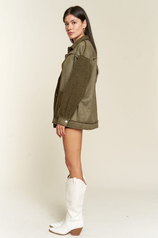 Stilla | Pels- Og Suede Jakke