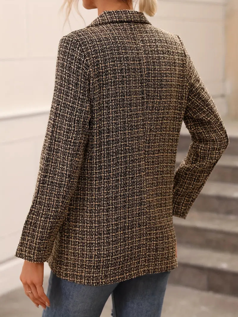 Stilla | Stylish Langærmet Ternet Blazer