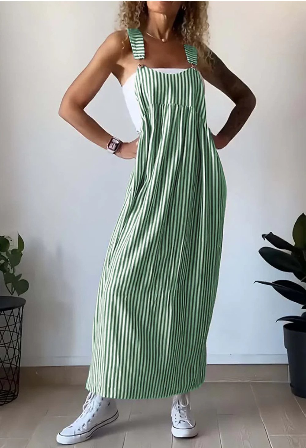 Stilla | Stribet Fritid Jumpsuit