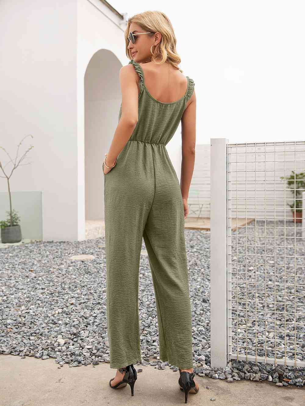 Stilla | Neck Ærmeløs Jumpsuit Med Lommer